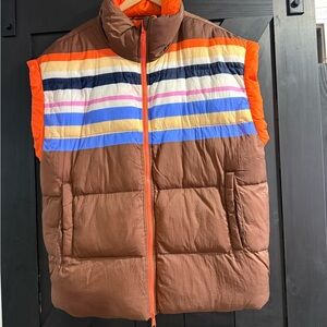 FP Movement by Free People Colorful Striped Puffer Jacket